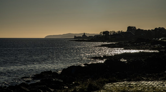 Toward Dunoon silhouette Argyll and Bute Scotland united kingdom Clyde