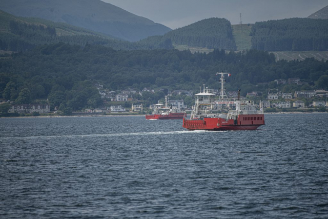 Western ferries in sunshine Gourock to Dunoon Agyle bute Inverclyde Scotland United Kingdom