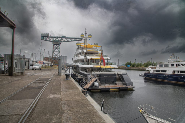 James Watt Dock Greenock Inverclyde Scotland super yacht