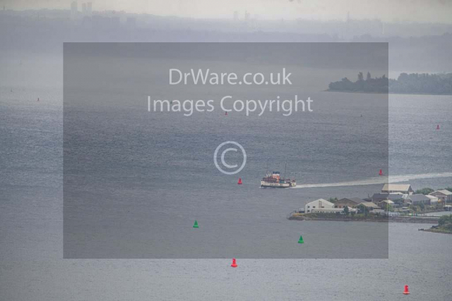 PS Waverley from Craig top lyle hill Greenock Inverclyde Scotland United Kingdom Clyde