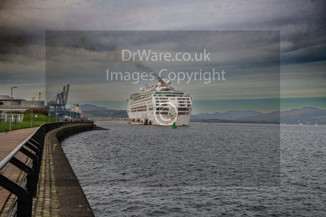 pacific world cruise ship Greenock Inverclyde Scotland last cruise of year 2023