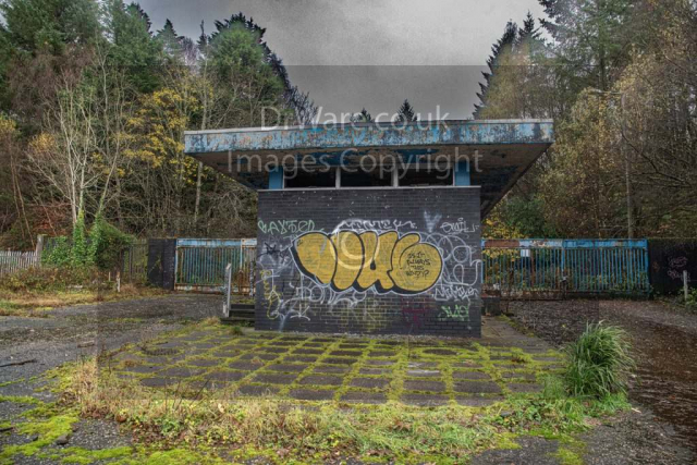 Old Inverkip power plant grounds Inverclyde Scotland United Kingdom