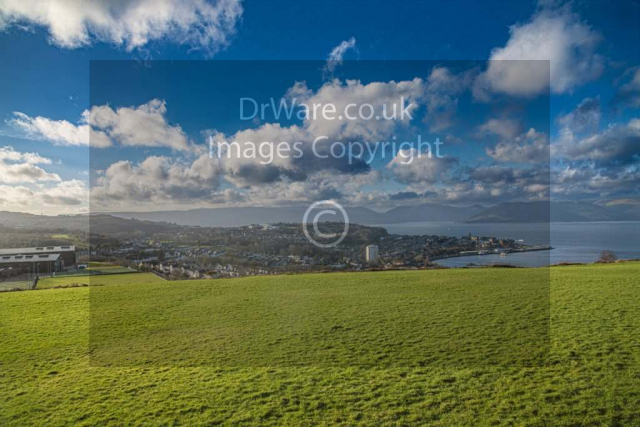 Different view Gourock from Lyle hill Inverclyde Scotland Clyde United Kingdom