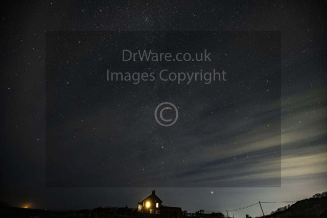 Milky Way portencross night car park north Ayrshire Scotland United Kingdom