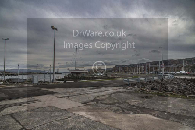 Great Harbour what left of diver Berth Greenock Inverclyde Scotland United Kingdom