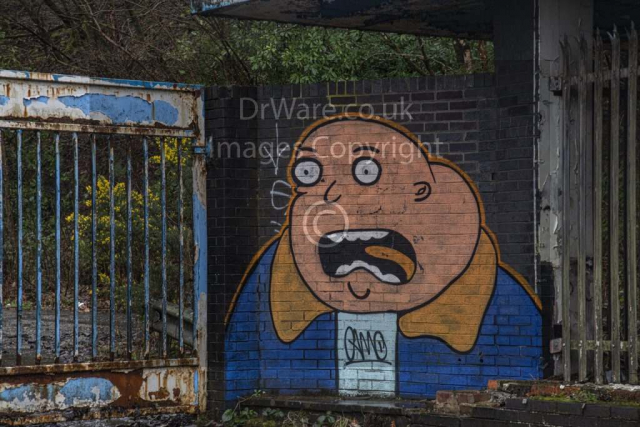 Inverkip Power plant graffiti Inverclyde Scotland United Kingdom