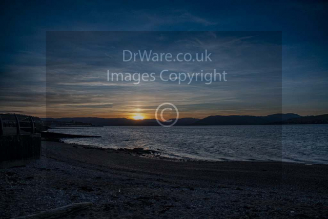Sunset rwsabc Beach Greenock Inverclyde Scotland Clyde United Kingdom
