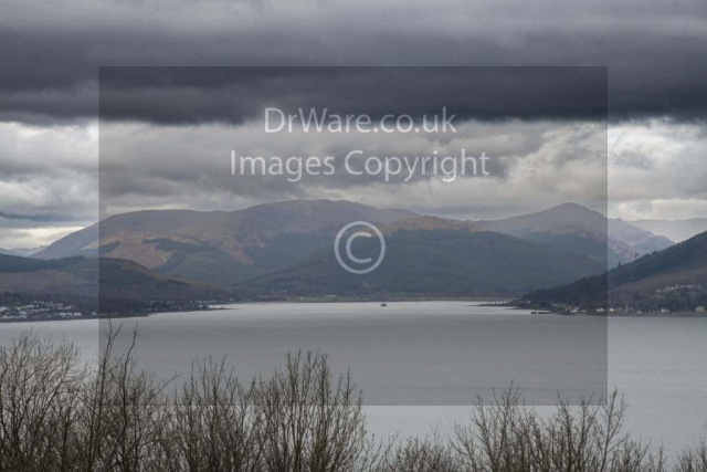 Holy loch from Tower Hill Gourock Inverclyde Scotland Clyde United Kingdom