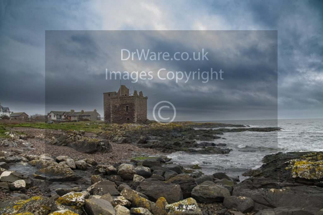 Portencross castle North Ayrshire Scotland firth Clyde United Kingdom