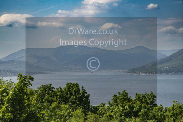 Holy Loch from Tower Hill Gourock Inverclyde Scotland Clyde United Kingdom