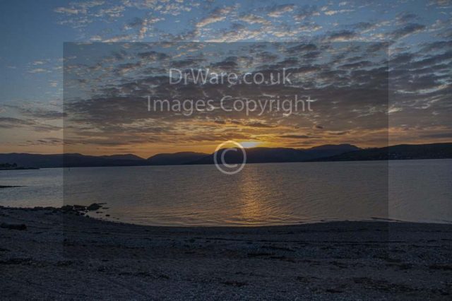 old admiralty slip view Over Clyde Sunset Greenock Inverclyde Scotland United Kingdom