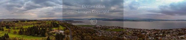 Gourock from Lyle hill park Grenock Inverclyde Scotland Clyde United Kingdom