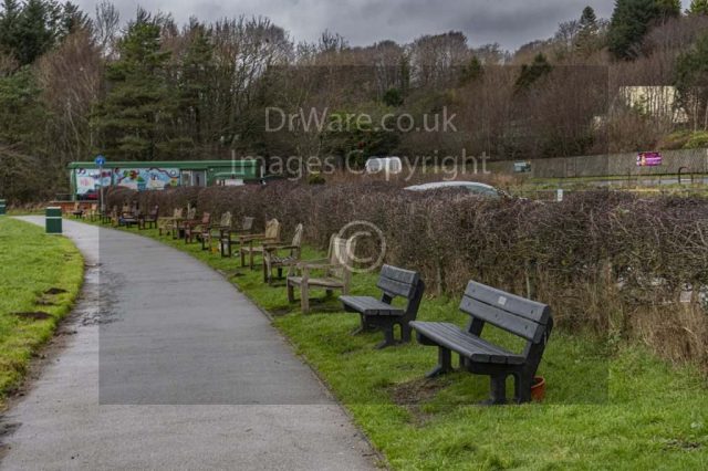 Lunderston Bay Benches Gourock Inverclyde Scotland 2024 United Kingdom