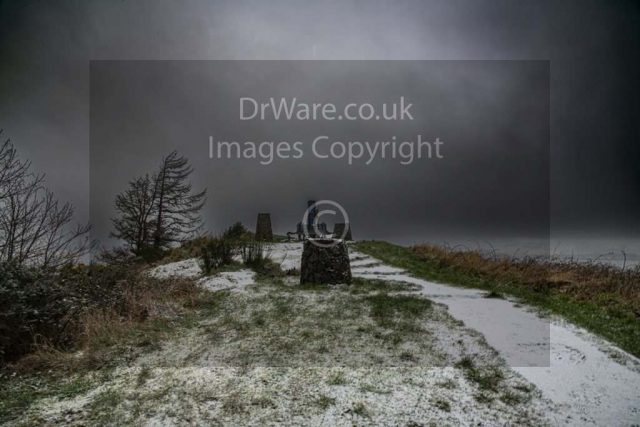 Little bit of snowCraig top Greenock Lyle Hill Inverclyde Scotland United Kingdom