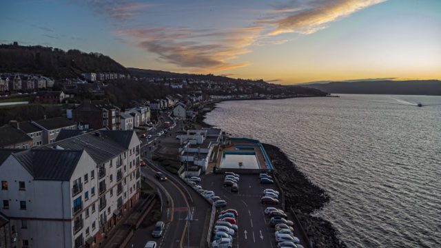 Gourock Pool Sunset Inverclyde Scotland Clyde United Kingdom