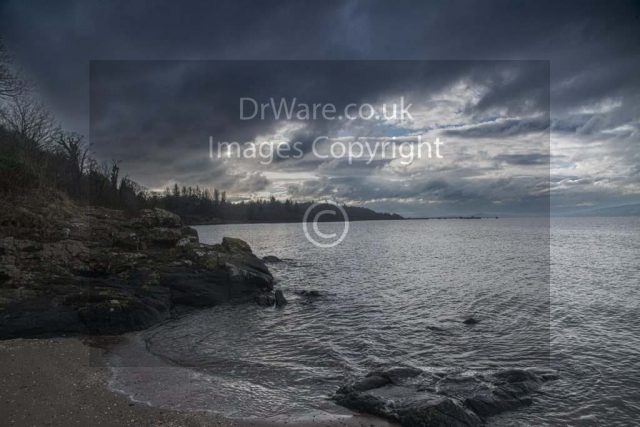 Inverkip war memorial beach Inverclyde Scotland Clyde United Kingdom