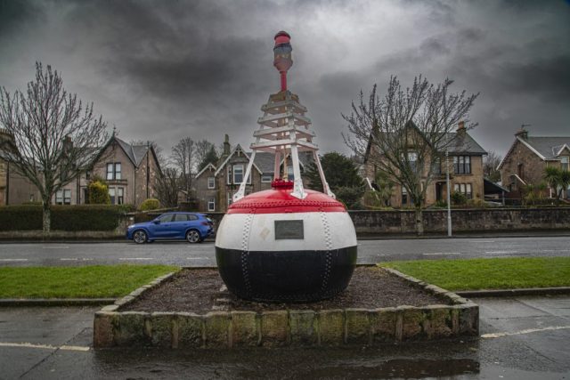 Oh bouy Greenock esplanade Inverclyde Scotland United Kingdom