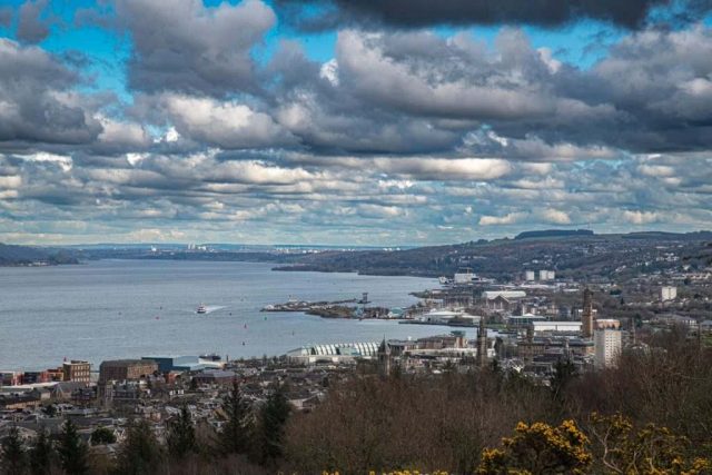 View From Greenock Lyle Hill Inverclyde Scotland United Kingdom