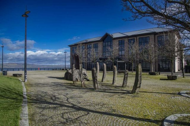 Greenock Waterfont Statue Inverclyde Scotland Clyde United Kingdom