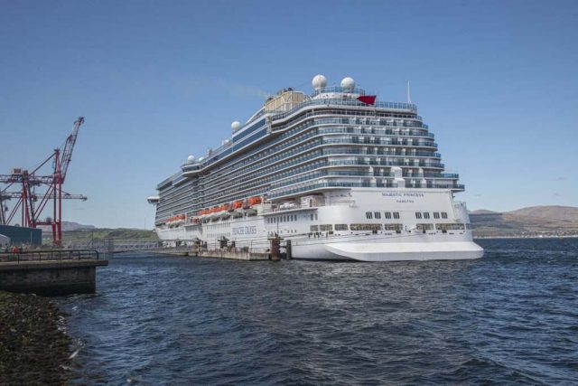 Cruise ship Majestic Princess Greenock cruise ship Terminal Inverclyde Scotland Clyde United Kingdom