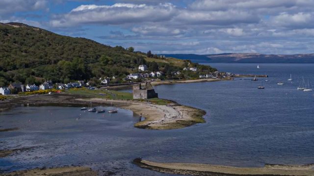 Lochranza castle North Ayrshire Arran Scotland Clyde United Kingdom