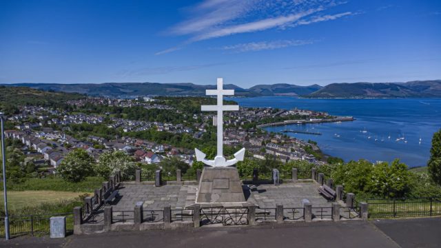 Cross of Loraine Greenock Lyle Hill Inverclyde Scotland Clyde United Kingdom