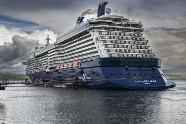Celebrity Eclipse Alongside Greenock Inverclyde Scotland Clyde United Kingdom