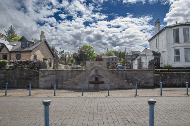 John Galt Fountain Greenock Esplanade Inverclyde Scotland United Kingdom
