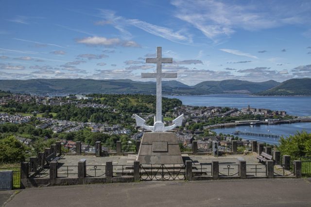 Cross of Loraine Greenock Lyle Hill Inverclyde Scotland Clyde United Kingdom