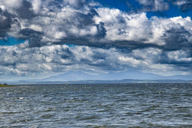 Arran form Lunderston Bay Gourock Inverclyde Scotland Clyde United Kingdom