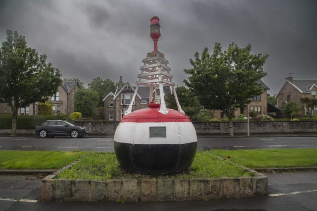 Buoy Greenock esplanade Inverclyde Scotland United Kingdom