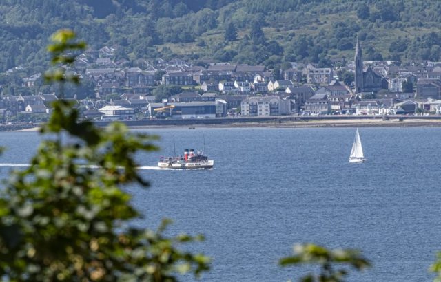 Ps Waverley Leave Dunoon fro Tower Hill Gourock Inverclyde Scotland Clyde United Kingdom