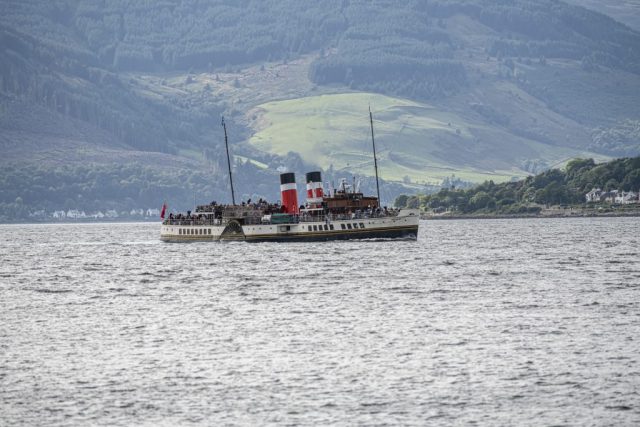 PS Waverley off Greenock Esplanade Inverclyde Scotland Clyde United Kingdom