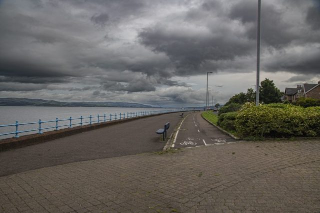 Greenock Esplanade sometimes called the splash Inverclyde Scotland Clyde United Kingdom
