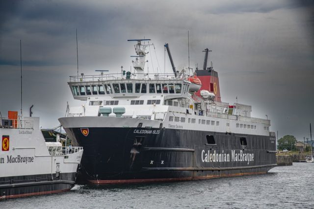 MV Caledonian Isles Garvel Greenock dry dock Inverclyde Scotland Clyde United Kingdom