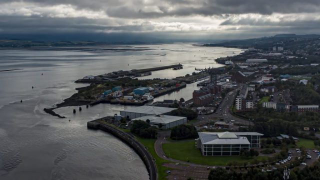 James Watt dock Garvel and Great Harbour Greenock Inverclyde Scotland Clyde United Kingdom