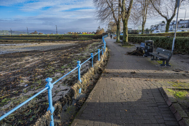 Cove Road Gourock wake of the storm Cardwell Bay Inverclyde Scotland United Kingdom