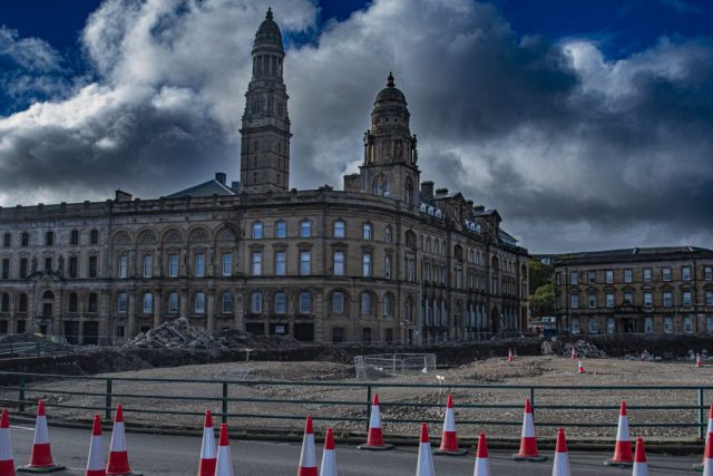 Bull ring Greenock town centre Inverclyde Scotland United Kingdom